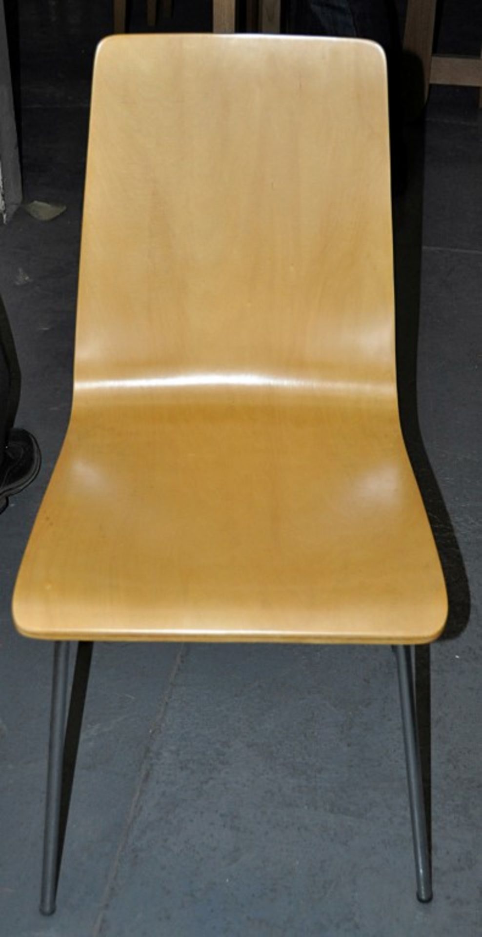 1 x Beech 4ft Table With 4 x Matching Beech Chairs - Ref CH002 – Features Metal Legs, and A - Image 3 of 4