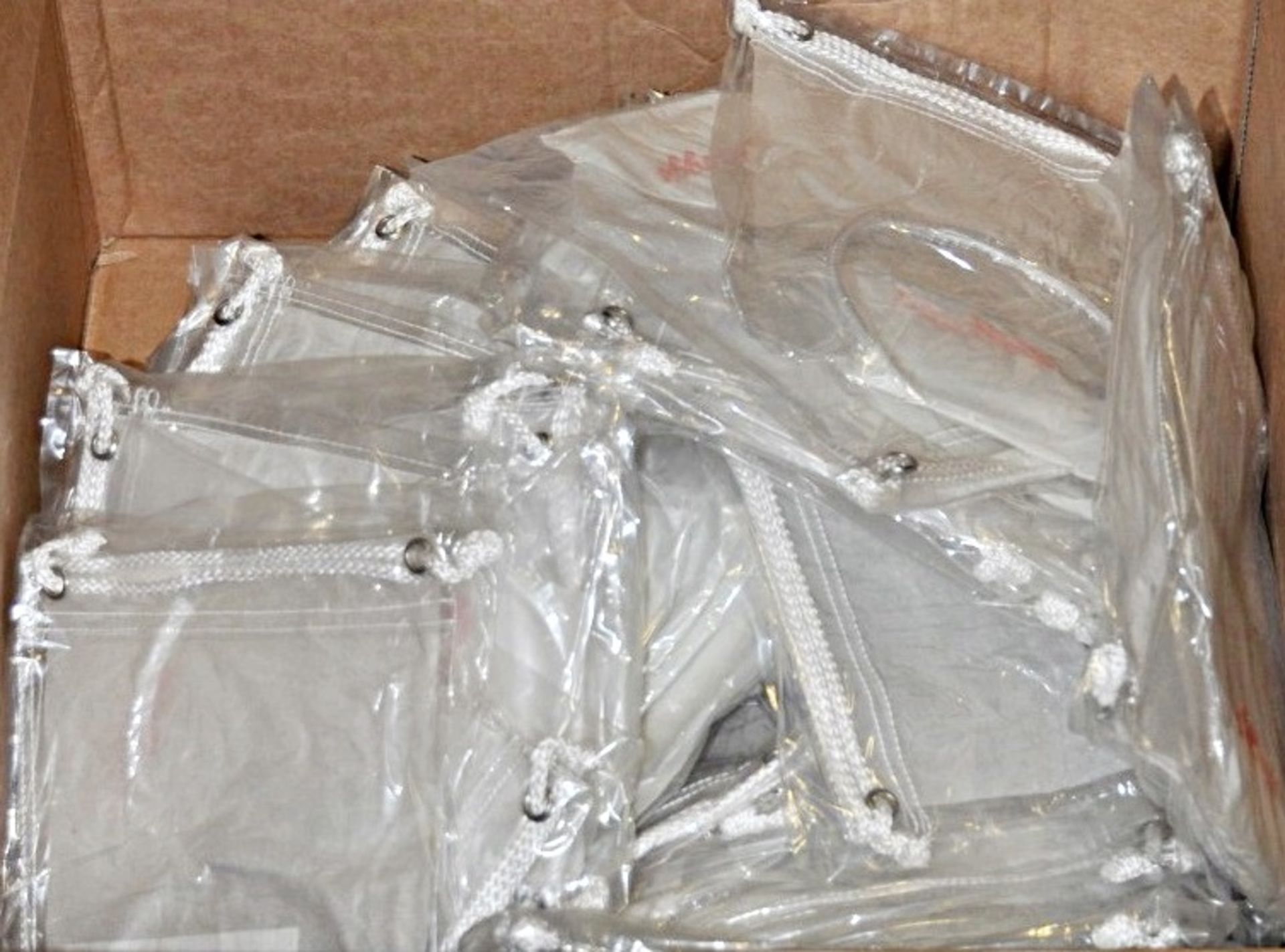 50 x Clear PVC Drawstring Bag with Kellogg's Branding - 25cm x20cm x13cm - CL008 - Location: Bury
