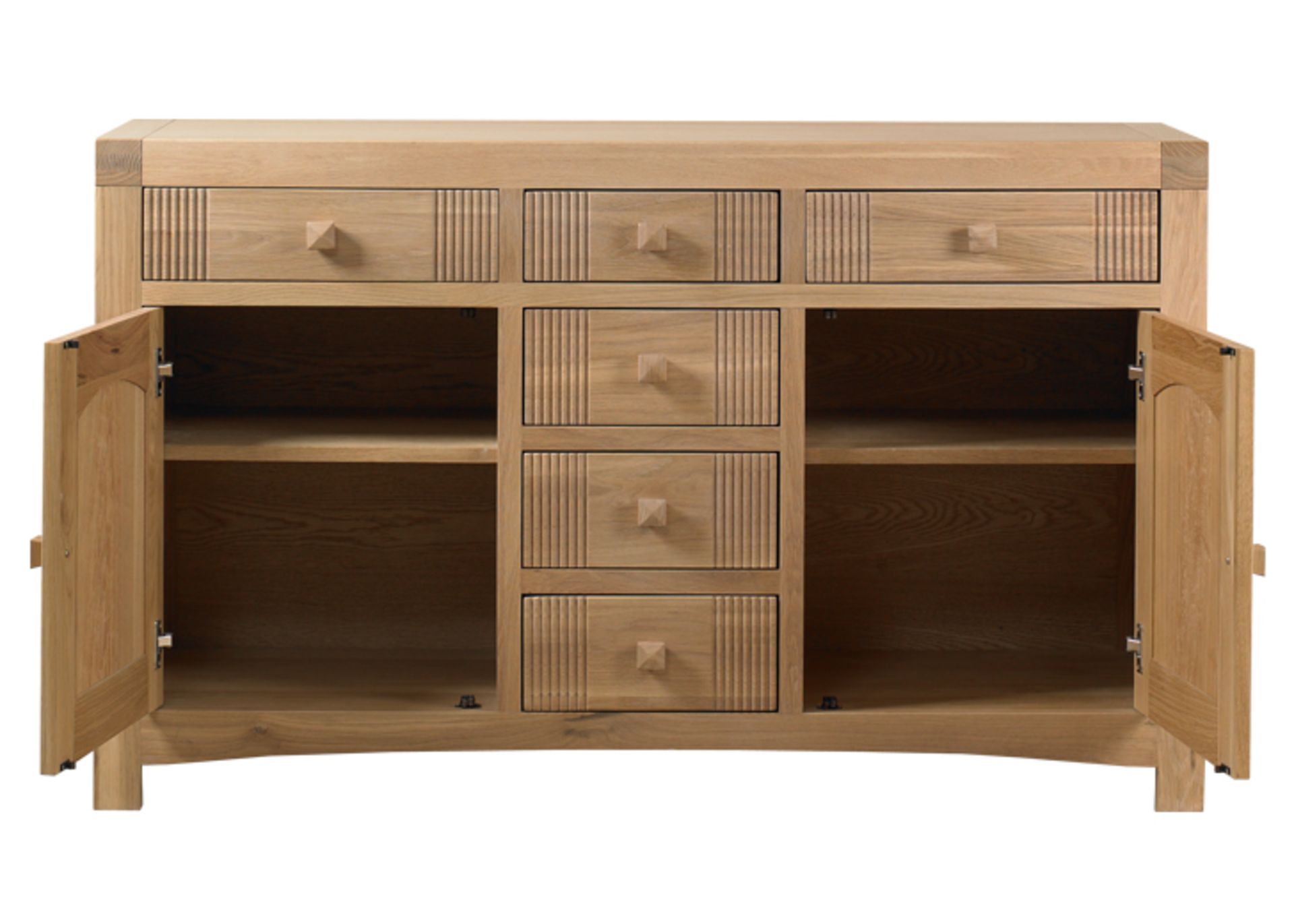1 x Mark Webster Buckingham Large Sideboad - Two Door/Six Drawer - White Wash Oak With a Timeless - Image 4 of 5