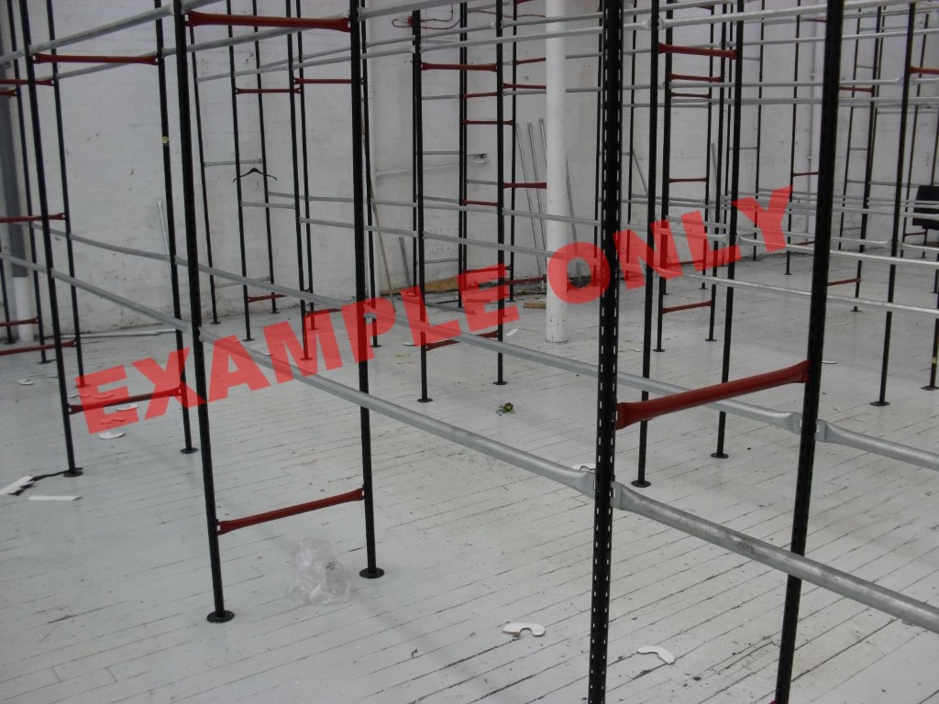 2 x Bays Of Hanging Garment Railing / Dress Racking - 10ft Tall - Pre-used In Good Condition, With - Image 7 of 7