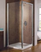 1 x MANHATTAN Minimal 800mm “Alcove” Hinged Shower Door – 800 x 2005mm – LEFT HAND – Ref: