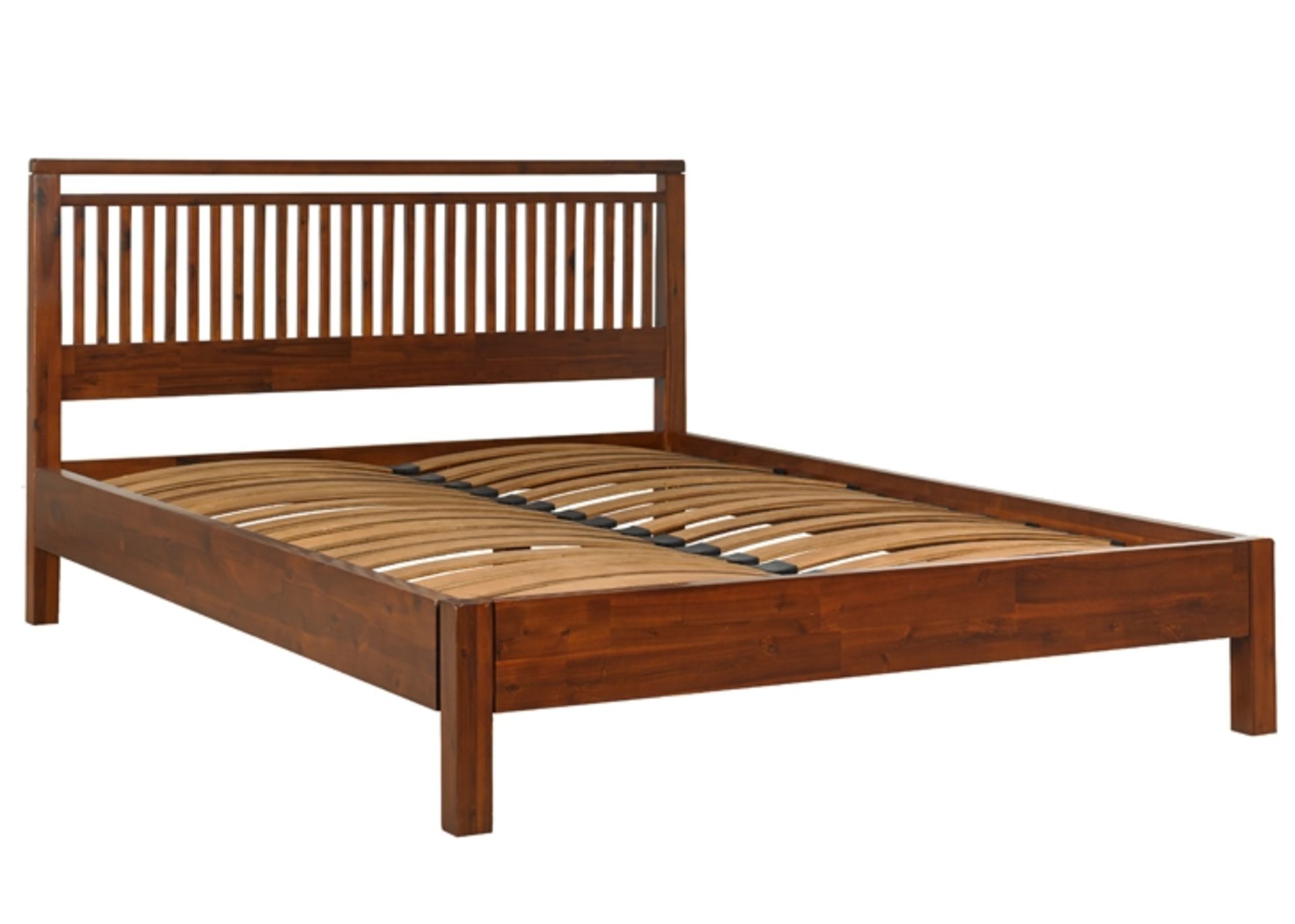 1 x Mark Webster Korutla 6ft King Size Bed Frame - Beautifully Crafted From Solid Acacia Wood - - Image 2 of 3