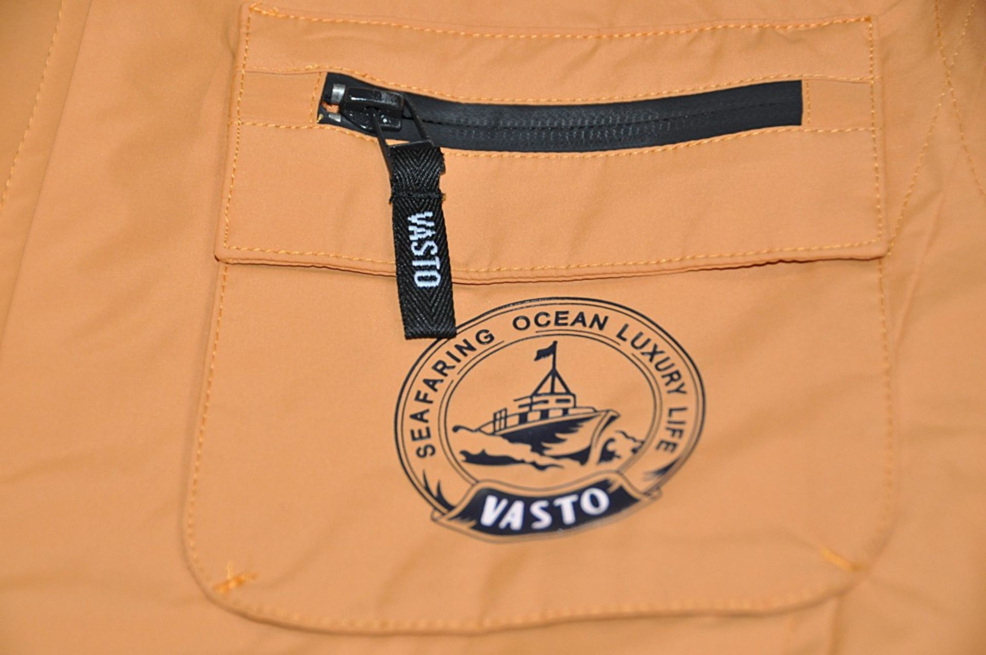 1 x Men's Hooded Seafaring Jacket By International Luxury Brand "Vasto" (SAZ7231/421) – Size: - Image 4 of 8