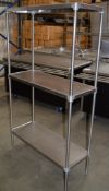 1 x Stainless Steel Drip Proof 3 Tier Shelving Unit - Suitable For Commercial Kitchen Environments -