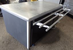 1 x Serving Counter With Front Storage - On Castors For Maneuverability - Ideal For Pub Carvery,