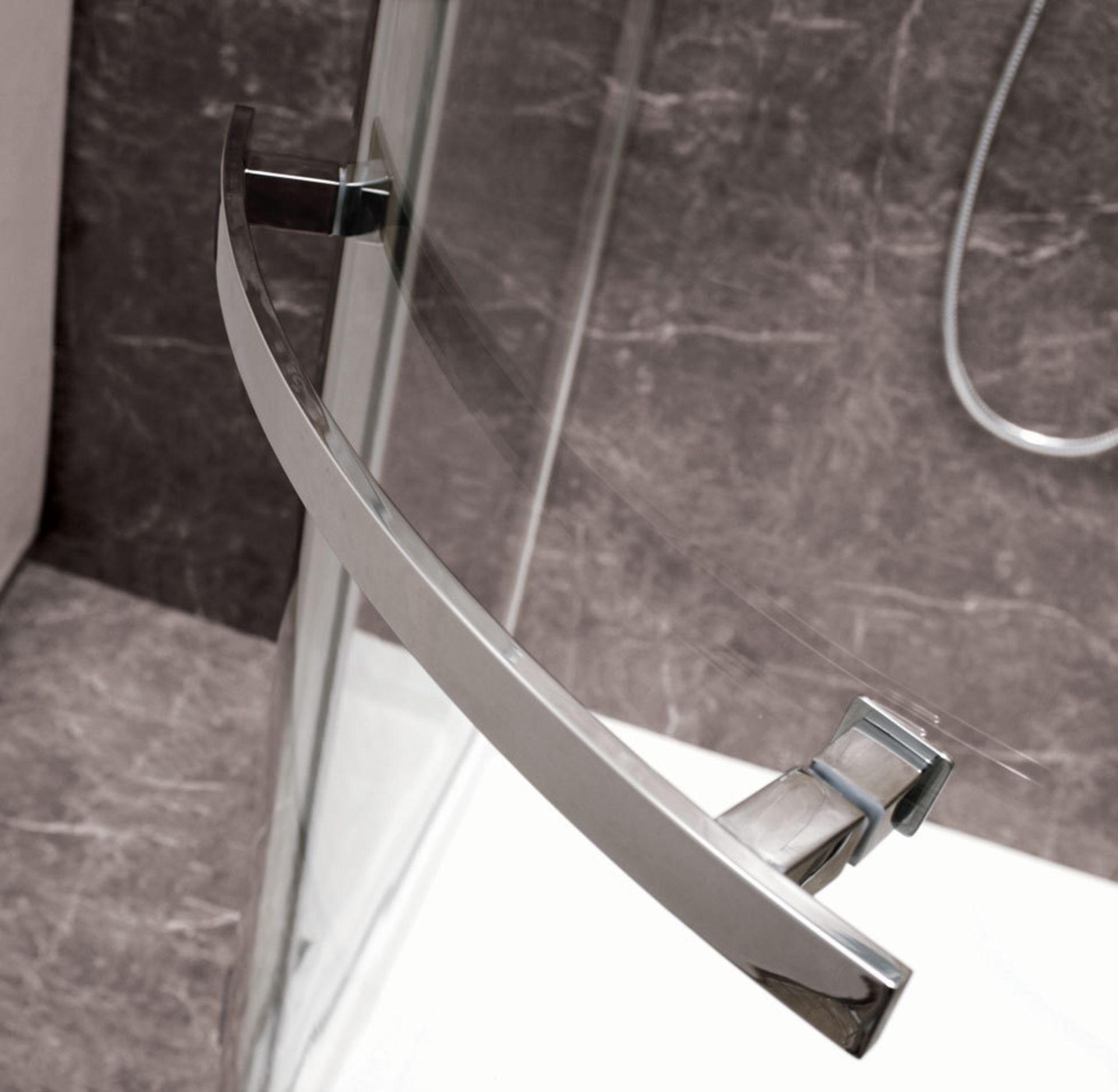 1 x Vogue Tetris Aqua Lotus Left Hand Shower Enclosure With Slimstone Stone Resin Low Profile Shower - Image 6 of 8