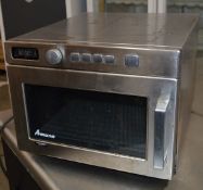 1 x Amana 1400w Commercial Microwave Oven - Model UCRC514D - 240v - Ref WEL016 - H34 x W42 x D51 cms