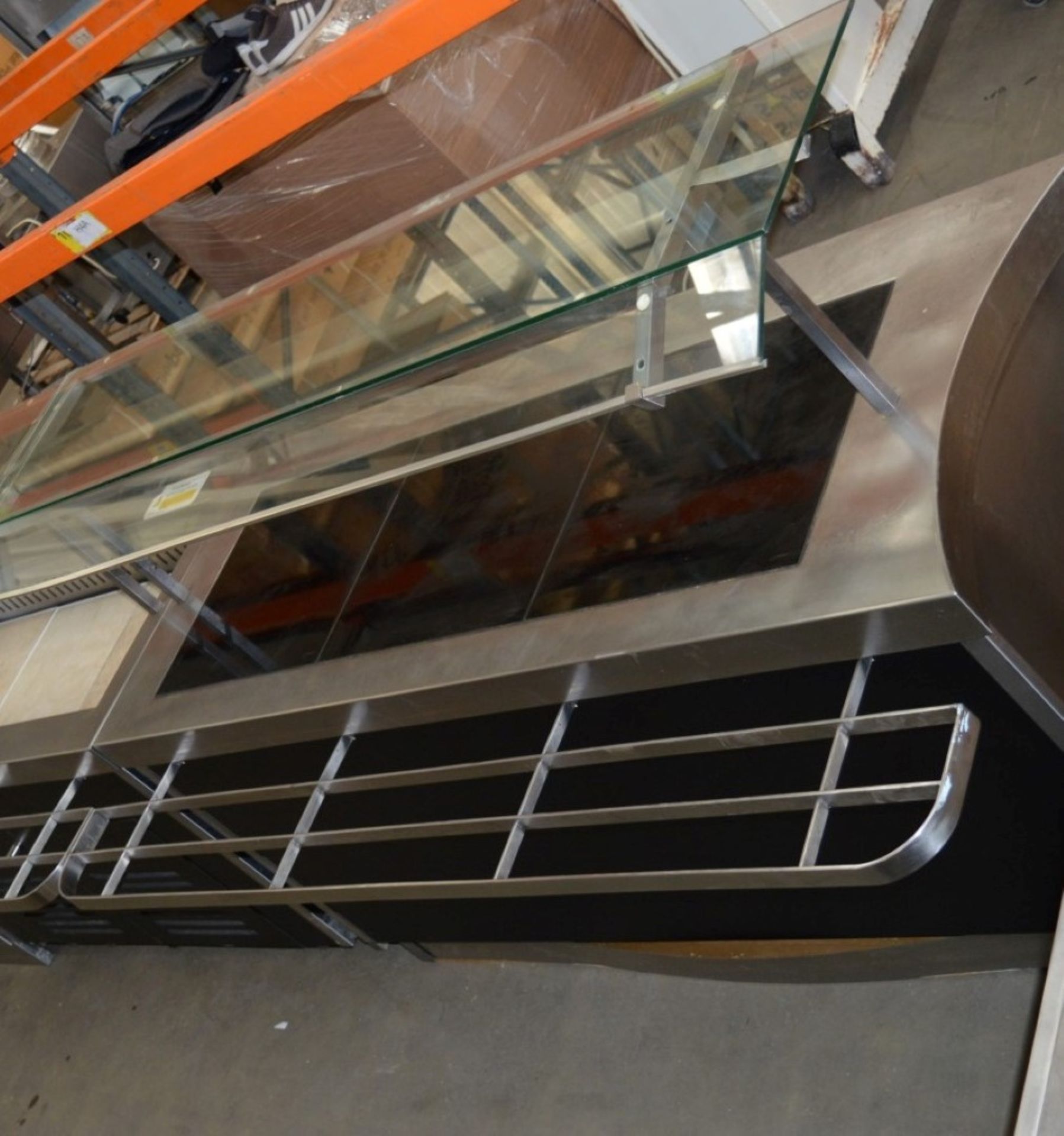 1 x Heated Ceran Serving Counter - Triple Ceran Hot Plates Plus Overhead Heating - On Castors For - Image 2 of 6