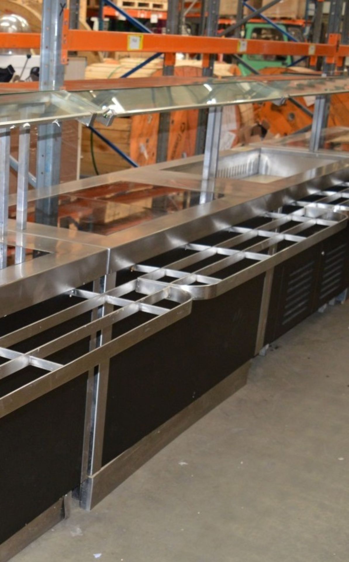 1 x Heated Ceran Serving Counter  - Double Ceran Hot Plates Plus Overhead Heating - On Castors For - Image 5 of 5