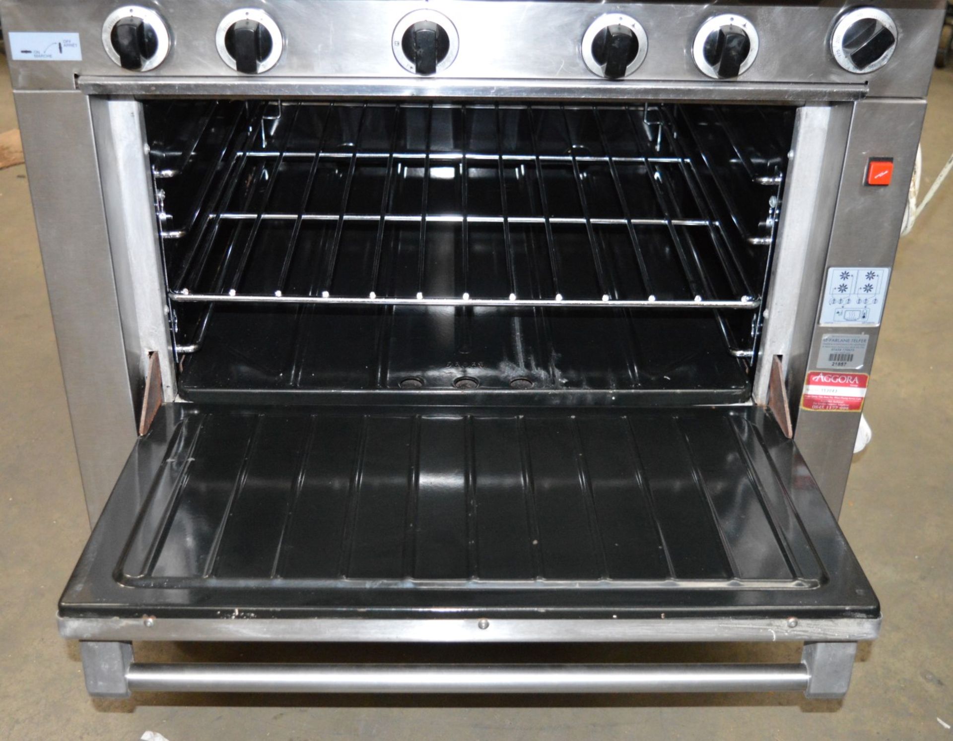 1 x Garland Commercial Range Cooker - Four Gas Burners - On Castors - Suitable For Professional - Image 7 of 9