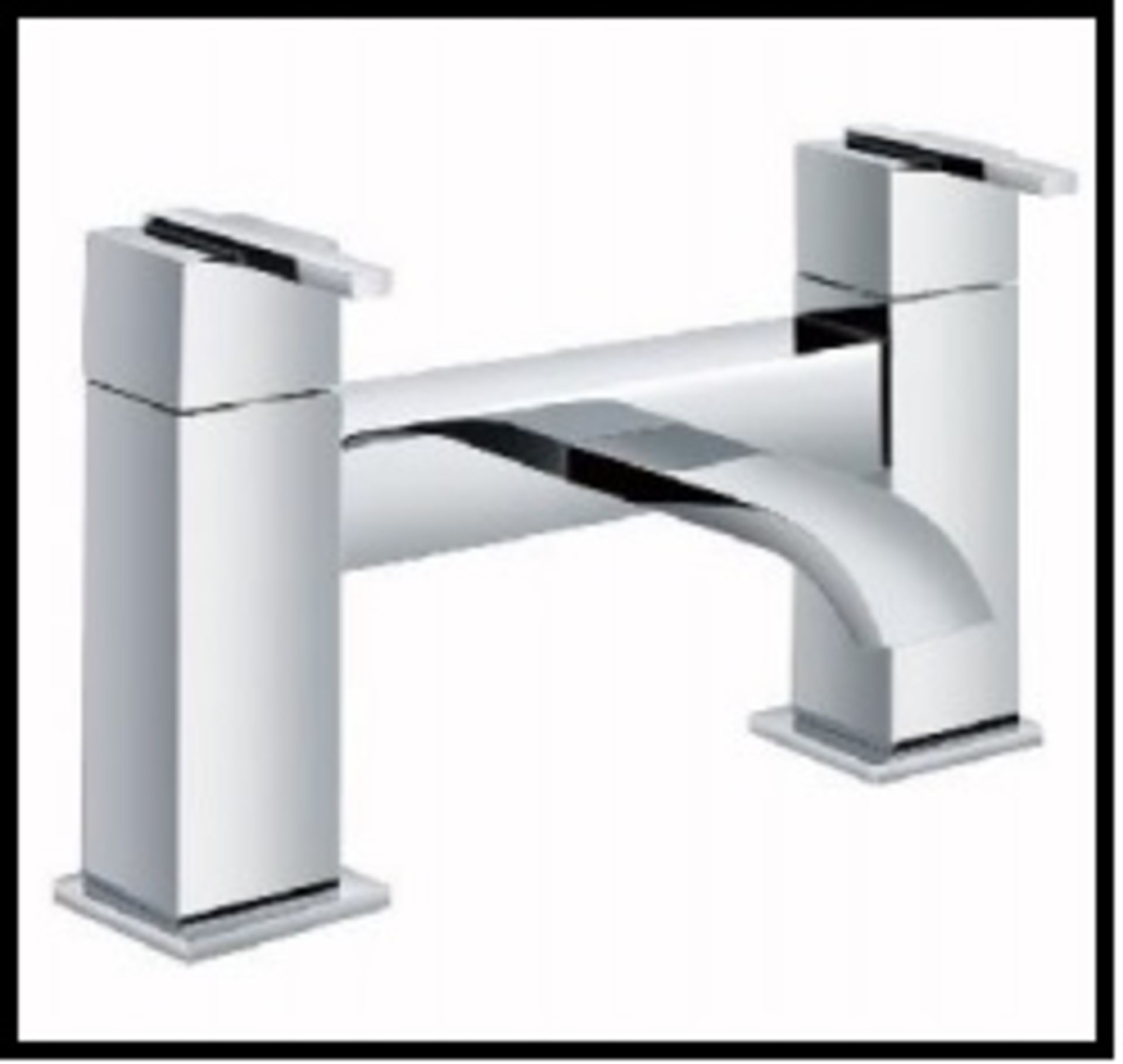 1 x Vogue Series 1 Bath Filler Taps in Chrome - Modern Bath Mixer Tap in Bright Chrome - High