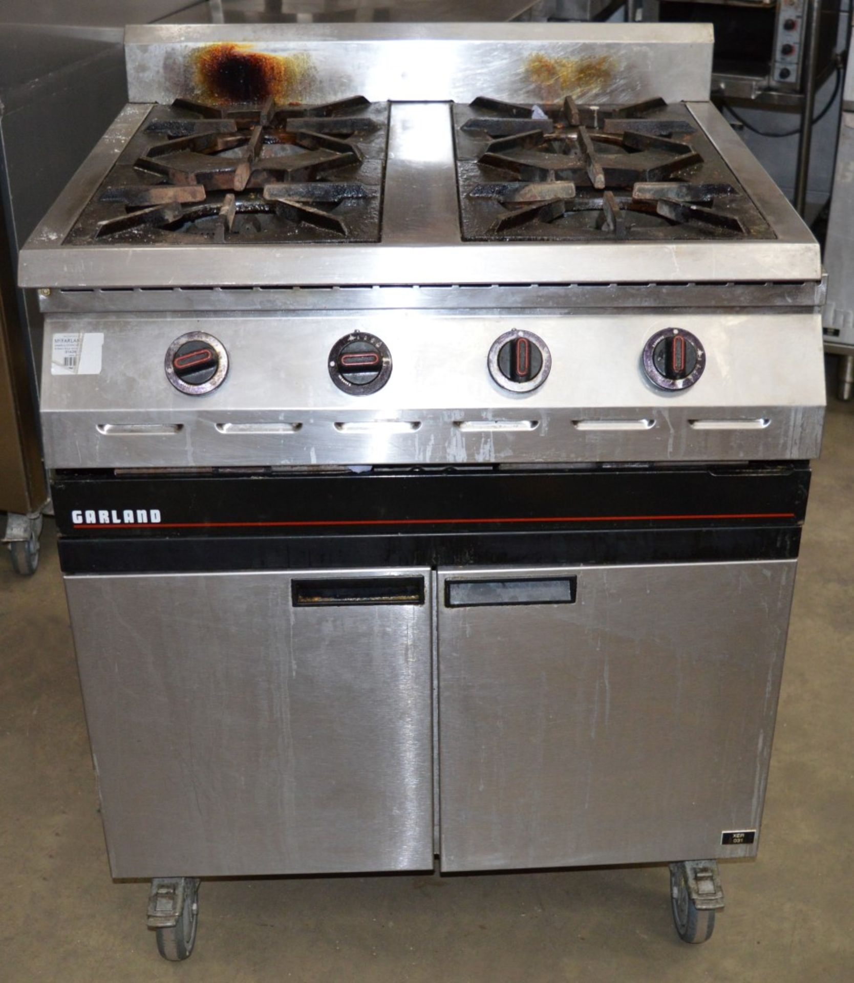 1 x Garland Commercial Range Cooker - Four Gas Burners - On Castors - Suitable For Professional - Image 3 of 8