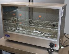 1 x Victor Counter Top Pie Heater - Stainless Steel With Internal Wire Shelves - Ideal For Cafes