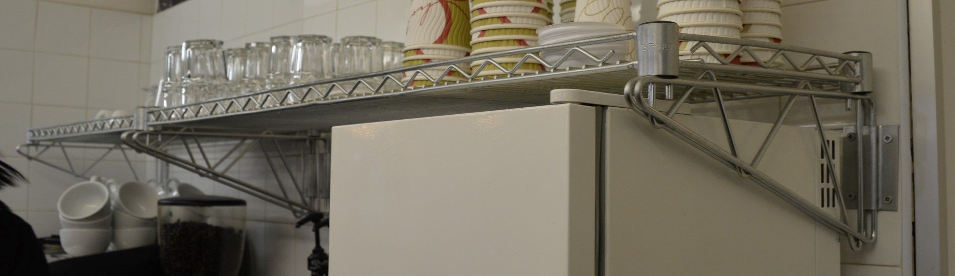 3 x Vogue Wall Mounted Shelving Units - Width 120/90 x Depth 37 cms - Ideal For Commercial Kitchens, - Image 6 of 6