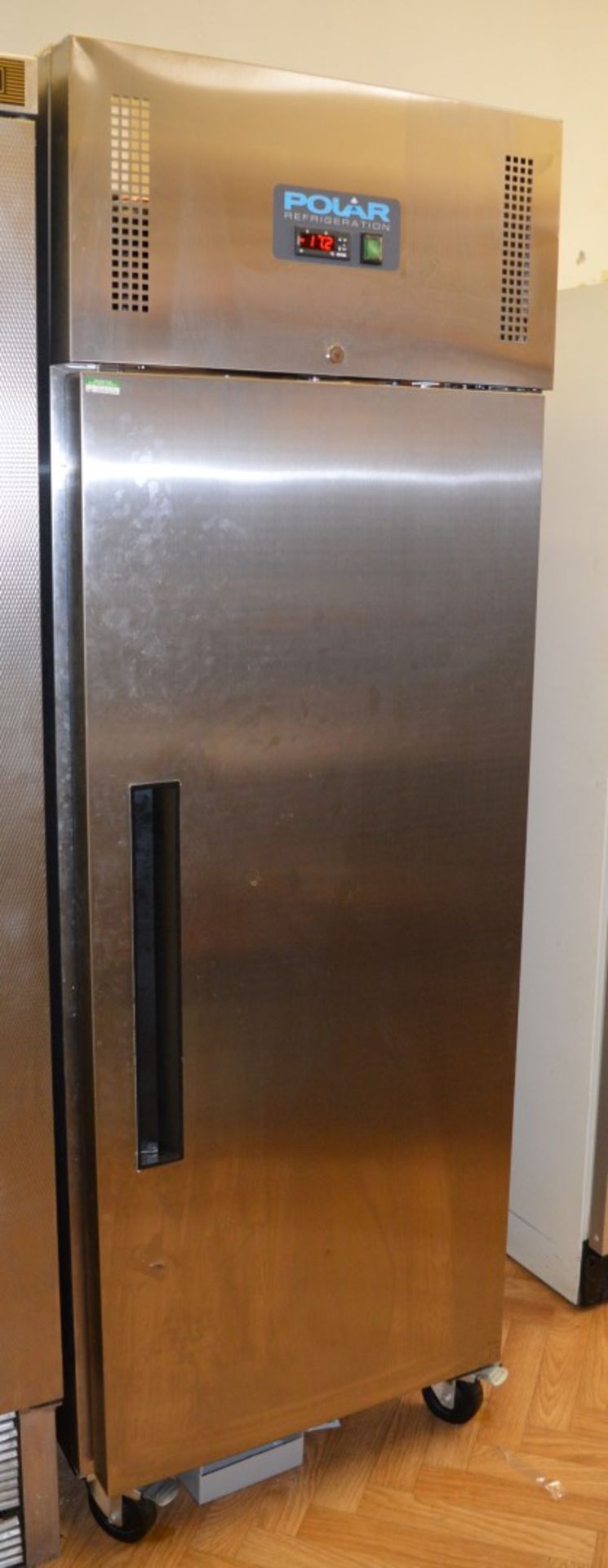 1 x Polar Single Door Stainless Steel  Upright Freezer - Model G593 -  Lockable Self Closing - Image 3 of 6