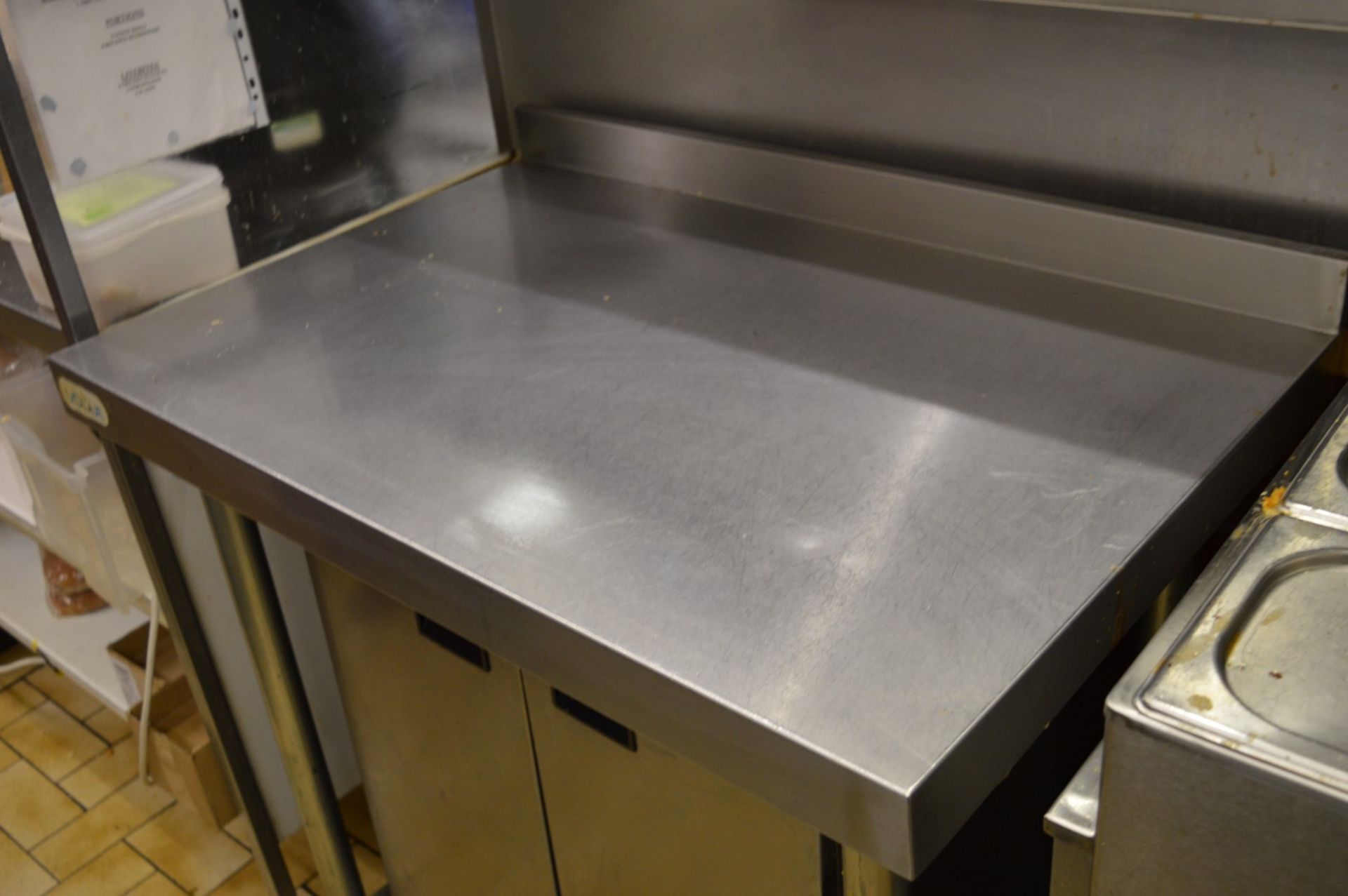 1 x Vogue Stainless Steel Commercial Kitchen Prep Bench - H90 x W90 x D60 cms - CL078 - Location: - Image 2 of 3