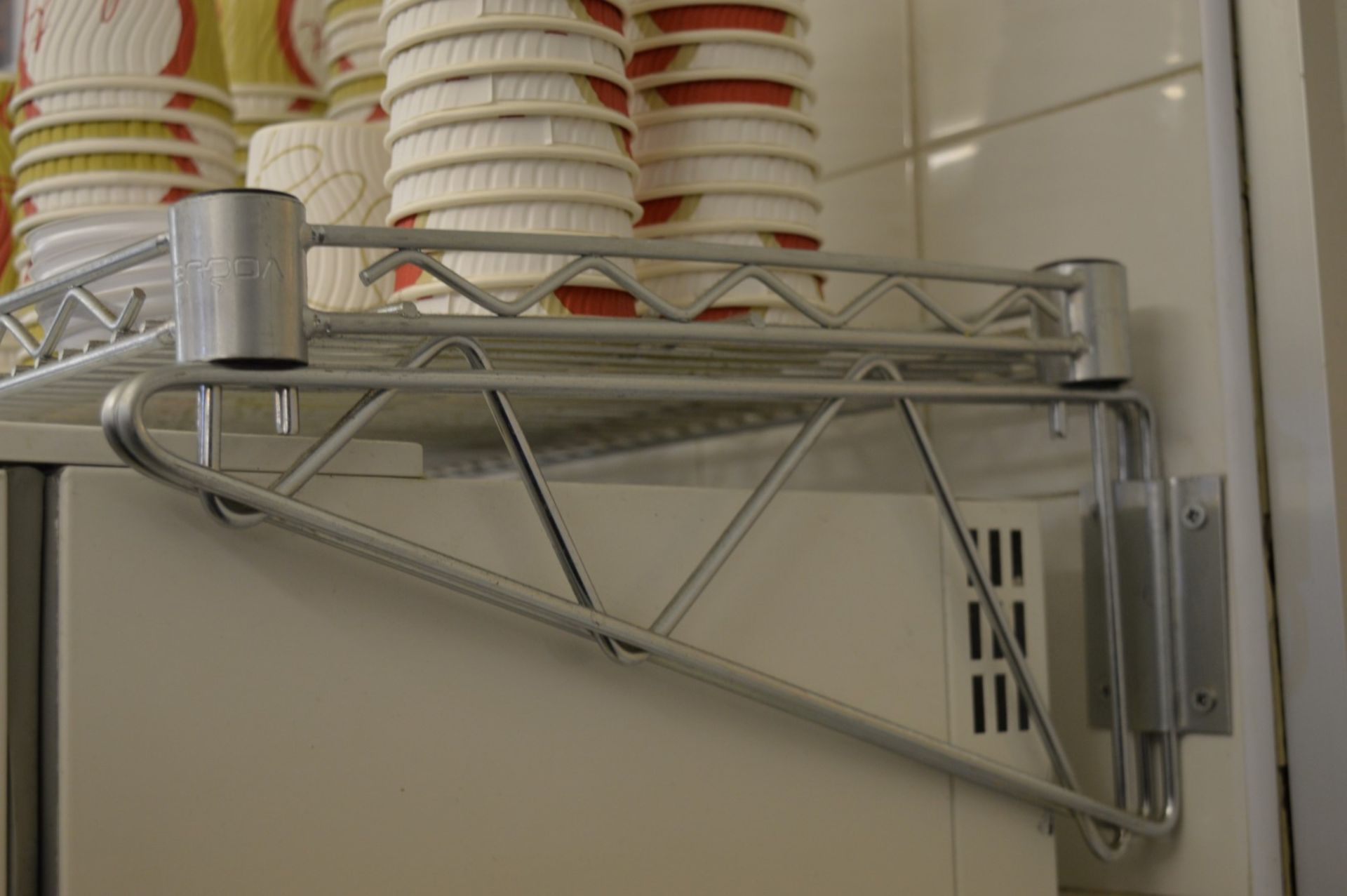 3 x Vogue Wall Mounted Shelving Units - Width 120/90 x Depth 37 cms - Ideal For Commercial Kitchens, - Image 4 of 6