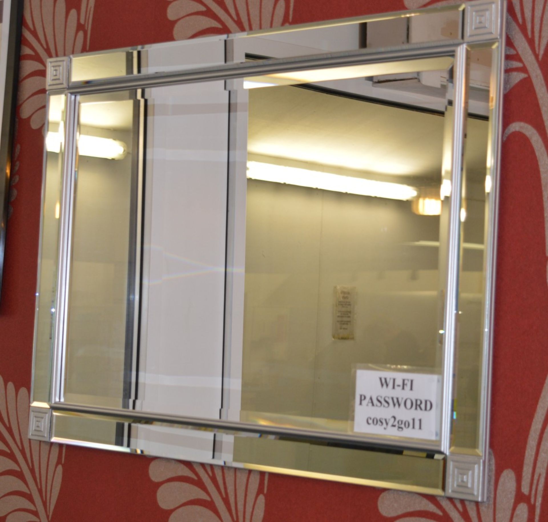 1 x Stunning Wall Mirror - Large Size - 105 x 75 cms - Ideal For Business Premises or the Home -
