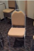 10 x High Quality Stackable Conference Chairs - Sturdy Metal Frames With Cushioned Seats and Back