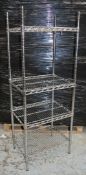 1 x Commercial Kitchen 3 Tier Shelving Unit - CL101 - H164 x W60 x D46 cms - JP08 - Location: