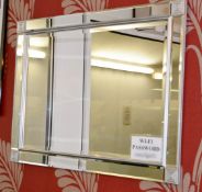 1 x Stunning Wall Mirror - Large Size - 105 x 75 cms - Ideal For Business Premises or the Home -