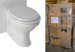 Pallet Lot TWENTY (20) Vogue Bathrooms KUDOS Back to Wall WC TOILET PANS - Product Code 1VPKU03 -