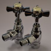10 x Vogue Bathrooms Pairs of Classical Chrome Radiator Valves - Product Code: VKRADC1 - Brand New