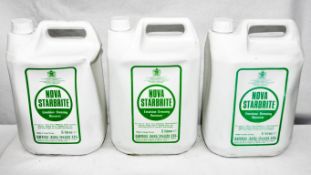 3 x Nova Starbright EMULSION DRESSING REMOVER - 5 Litres Tubs - Unused Stock - CL107 - Ref