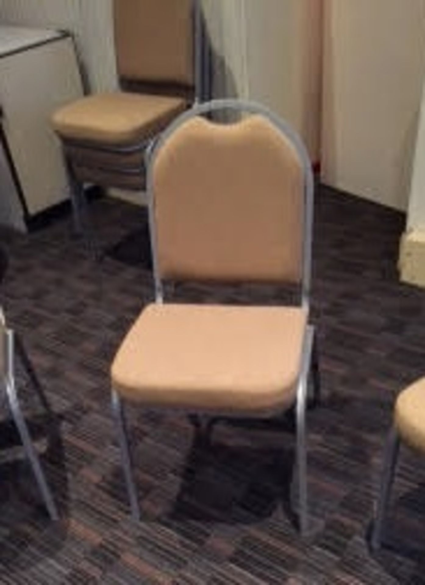 10 x High Quality Stackable Conference Chairs - Sturdy Metal Frames With Cushioned Seats and Back