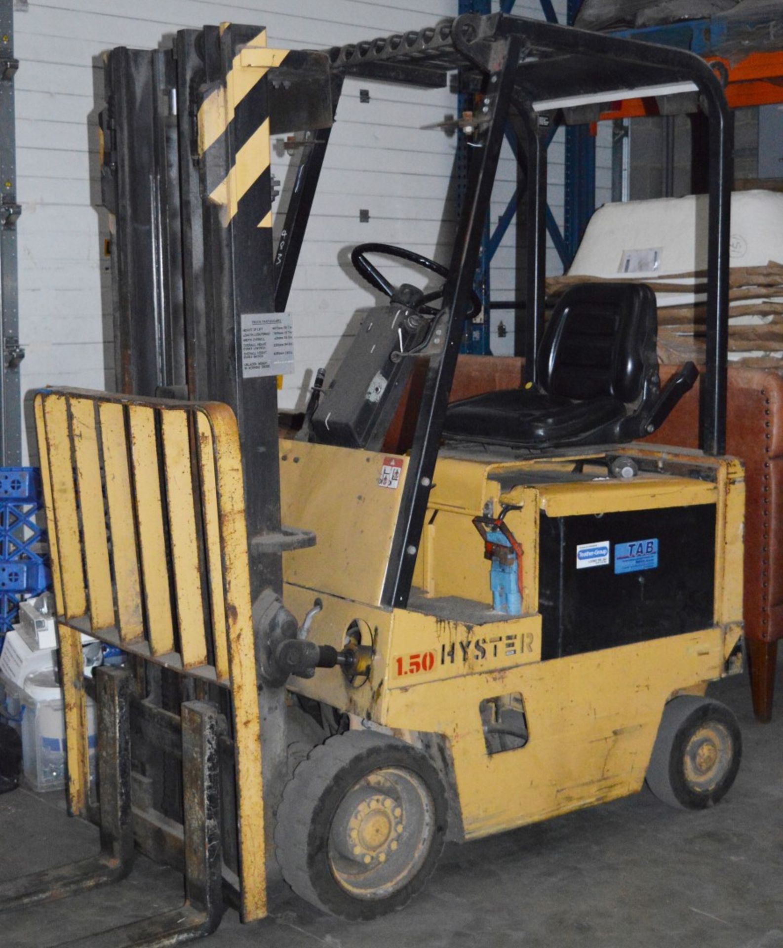 1 x Hyster 1.50 Electric Counter Balance Forklift Truck - 1200kg Lift Capacity - With Charger - Good - Image 15 of 15