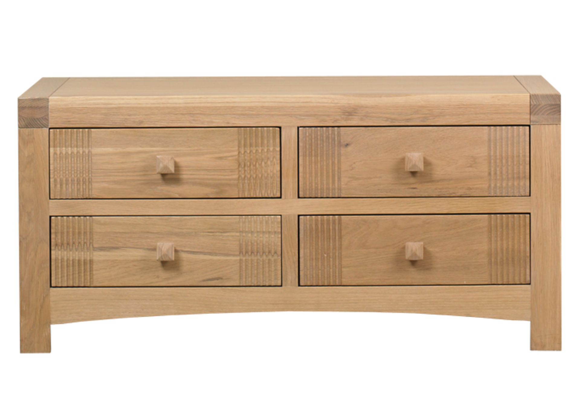 1 x Mark Webster Buckingham Coffee Table With Drawers - White Wash Oak With a Timeless Design - Full
