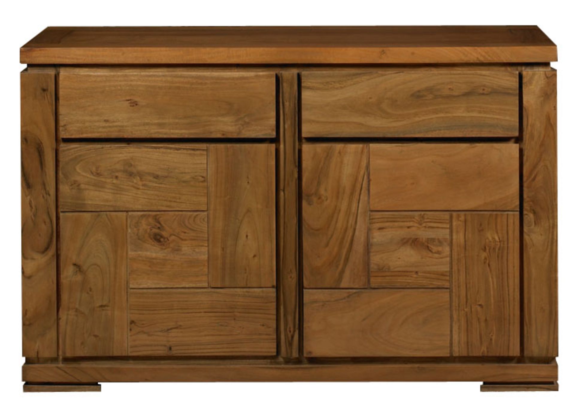 1 x Mark Webster Denmark Small Sideboard - Two Door / Two Door - Solid Rustic Acacia Wood with