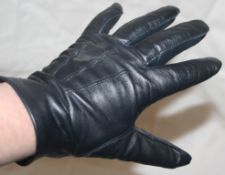 28 x Pairs of Black Leather Gloves With Warm Internal Lining - Size Medium - Brand New Stock -