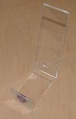 300 x Pure Accessories Handbag Stands - Clear Acrylic Plastic With Purple Logo - Each Stand