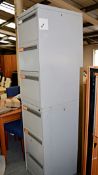 Set Of 2 x Metal 3-Door Filling Cabinets - Both In Good Pre-owned Condition - No Keys Included - Ref