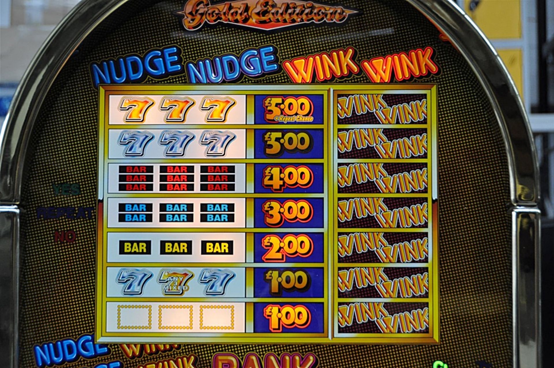 1 x "NUDGE-NUDGE WINK-WINK" Arcade Fruit Machine - Manufacturer: Barcrest (1998) - Pre-Owned In Good - Image 2 of 3