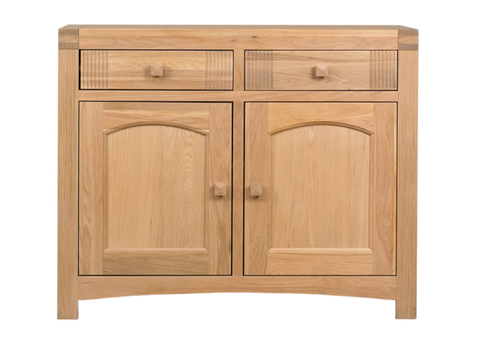 1 x Mark Webster Buckingham Small Sideboad - Two Door/Two Drawer - White Wash Oak With a Timeless - Image 2 of 4