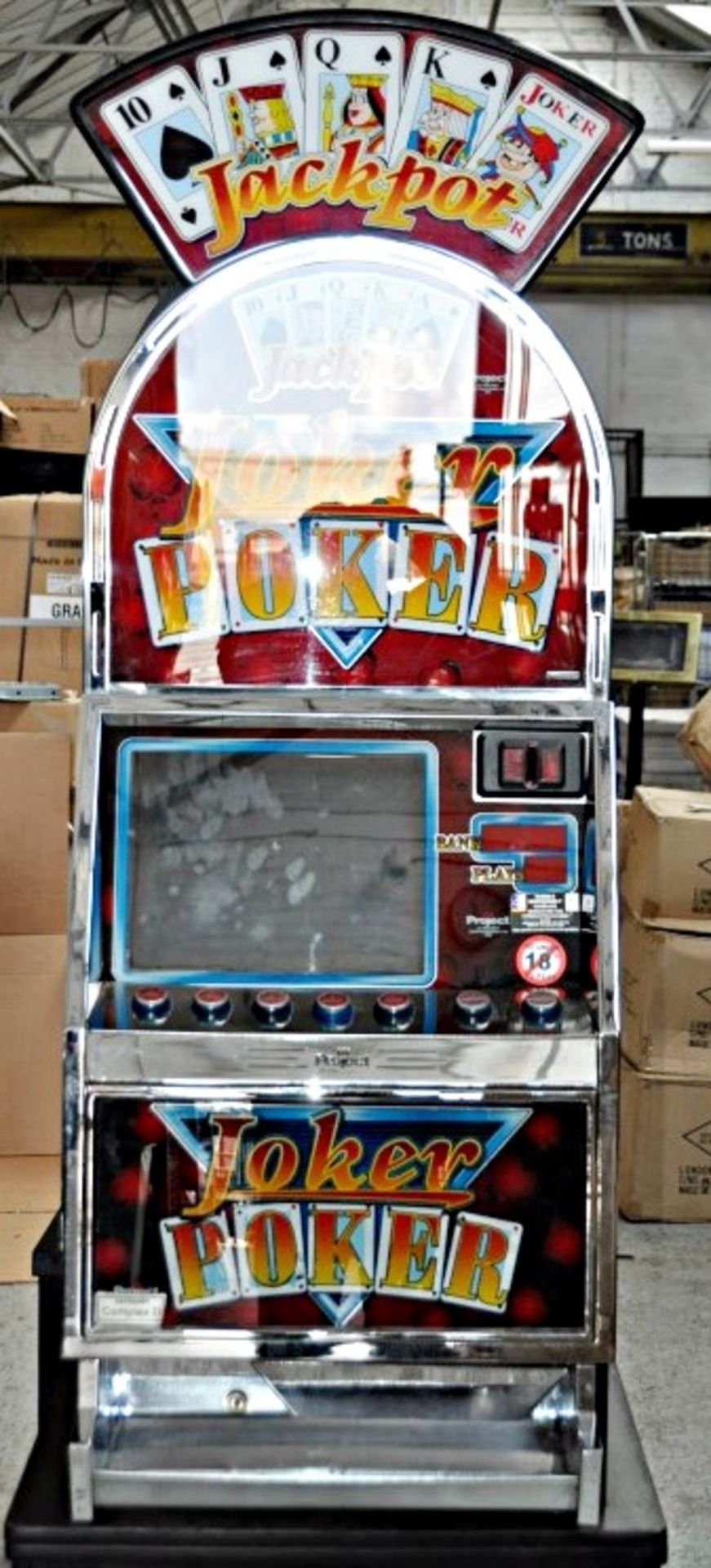 1 x "JACKPOT JOKER POKER" Arcade Fruit Machine - Manufacturer: Project - Pre-Owned In Good Working - Image 3 of 3