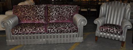 1 x 3 Seater Designer Sofa with Matching Wing Chair by Duresta – £2,250.00 - Ex Display – Sofa