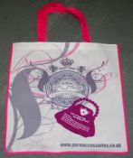 200 x Pure Accessories TOTE SHOPPER BAGS Stylish Grey, Pink and Purple Design - Ideal For Individual