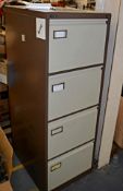 1 x Metal 4-Door Filling Cabinet - Both In Good Pre-owned Condition - No Keys Included - Ref BC072 -