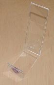 50 x Pure Accessories Handbag Stands - Clear Acrylic Plastic With Purple Logo - Each Stand