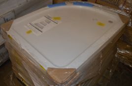 1 x Slimstone Low Profile Offset Right Hand Quad Shower Tray - Vogue Bathroom - Brand New Sealed