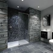 1 x Simpsons Crosswater Design View Corner Shower Cubical - Includes Low Profile 1000x1000mm Stone