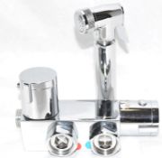 1x Douche with Mini Thermostat Valve Mixing Taps – Multiple Parts - Used Commercial Samples –