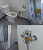1 x Male or Female Disabled Toilet and Shower Suite - Includes WC Toilet, Sink with Mixer Tap,