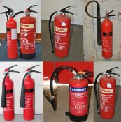 11 x Various Fire Extinguishers - Unused With Seals - 2kg/5kg Carbon Dioxide, 6kg Gas Cartridge