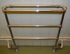 1 x Vintage Ideal Standard Chrome Radiator / Heated Towel Warmer - H93 x W82 x D18 cms - Ref L363 2F