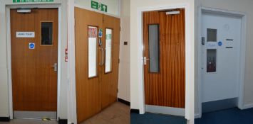 Approx 25 x Assorted Internal Doors - Mainly Fire Doors With Accessories - Buyer to Dismantle and