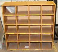 1 x Solid Wooden Sorting Unit / Mail Pigeon Hole Sorting Station - H97 x W97 cms -  Ref L6 - CL110 -